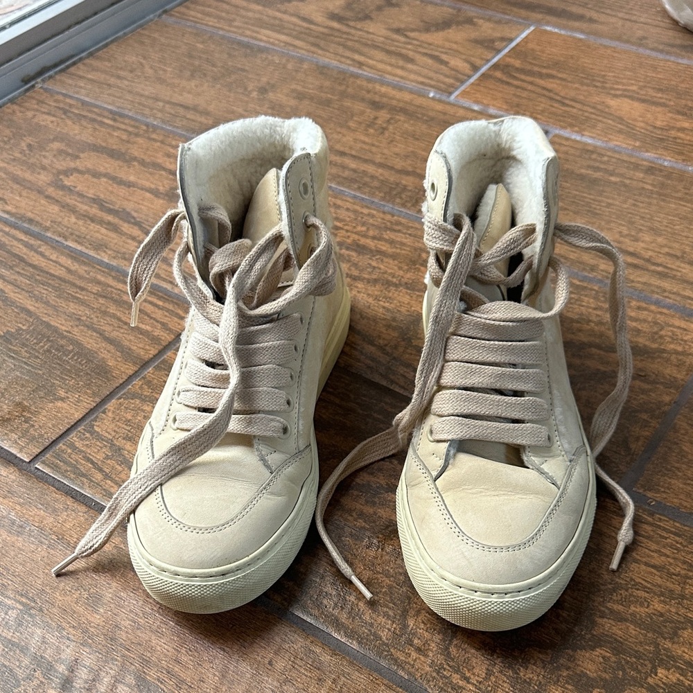 KOIO Cream High-Top Sneakers